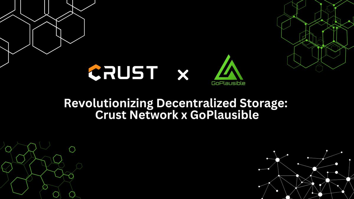 🚀 Join us for an exciting Twitter Space!

We're teaming up with <a href="/GoPlausible/">GoPlausible</a> to explore the future of decentralized storage! 🌐✨ Discover how innovative solutions like Crust Network + GoPlausible are revolutionizing data permanence, accessibility, and decentralization. 💾🔗

📅