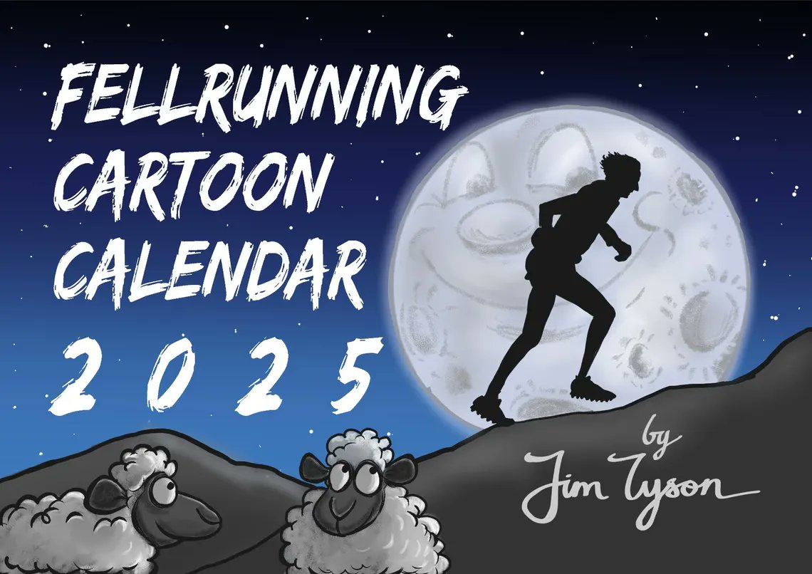 Prizes for Patrons!
This week's spot prize for one Patreon subscriber is the fantastically illustrated Fell Running Cartoon Calendar from <a href="/JimTyson73/">Jim Tyson</a> 
#fellrunning