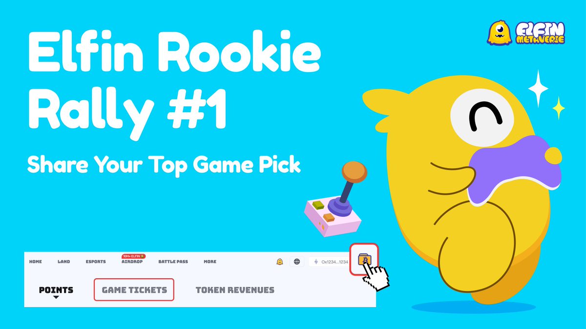 zeandrn's tweet photo. 🥳 #ElfinRookieRally Aktivitas #1 🥳
Bergabunglah dengan #Elfin untuk petualangan game 🎮 @ElfinGames
🆕 Hanya pengguna baru yang bergabung setelah postingan ini yang dapat bergabung
🎲 Bagikan game favorit di #ElfinMetaverse, alamat & riwayat game
🎊 10 #Elfian beruntung yang terverifikasi akan berbagi 5.000 Poin Elfin
⏳ 12 PM (UTC+8), 8 Des