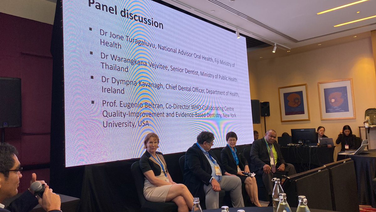 🔔 New Update From Bangkok, Thailand 🇹🇭! 

📝 We were present at the "Monitoring and surveillance of oral conditions" side event. This session focused on the vital role of data in shaping effective public health policies and interventions. 

🙂 Our Chair, Dr Dympna Kavanagh