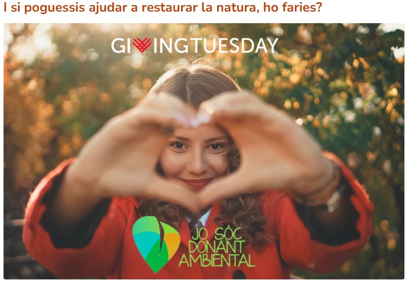 I si poguessis ajudar a restaurar la natura, ho faries?

#Josocdonantambiental #GivingTuesday2024 

voluntariatambiental.cat/i-si-poguessis…