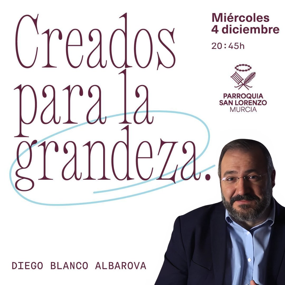 🌟El reconocido investigador y guionista Diego Blanco vuelve a Murcia con su inspiradora conferencia "Creados para la Grandeza". Una reflexión única sobre la fe, la cultura y nuestra vocación humana.

🔗 Más información aquí: familiayvida.org/conferencia-di…