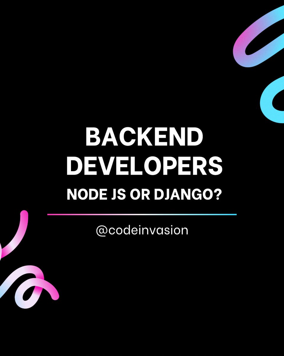 codeinvasionX's tweet image. Hello backend devs 👋
What framework do you use for backend development?