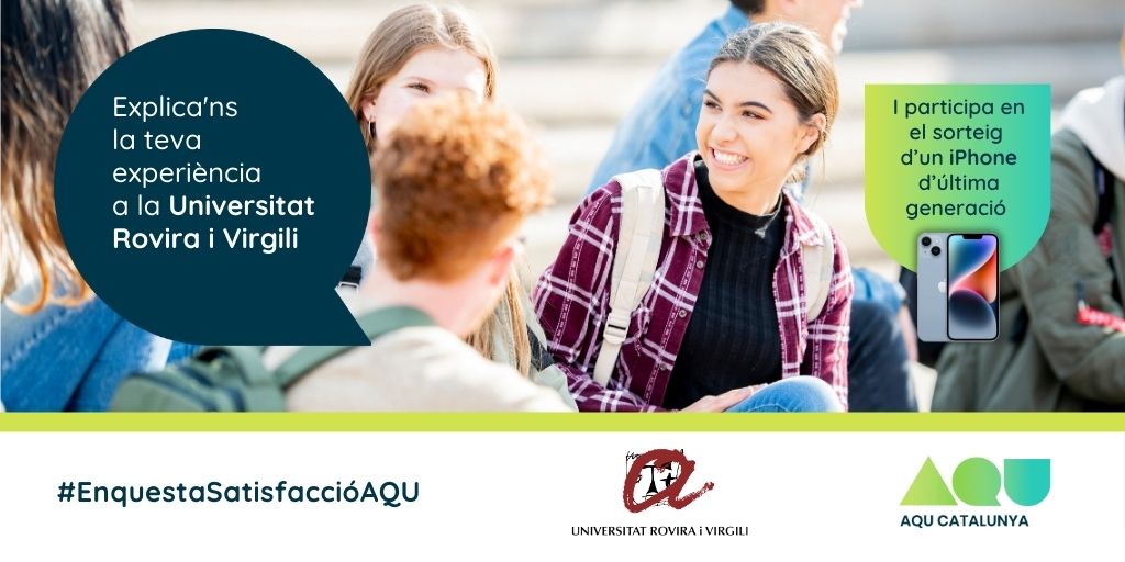 𝗘𝘁 𝘃𝗮𝘀 𝗴𝗿𝗮𝗱𝘂𝗮𝗿 𝗲𝗹 𝗰𝘂𝗿𝘀 𝗽𝗮𝘀𝘀𝗮𝘁 𝗮 𝗘𝗨𝗦𝗘𝗦? 𝗥𝗲𝘃𝗶𝘀𝗮 𝗲𝗹 𝗰𝗼𝗿𝗿𝗲𝘂!
Participa a l’#EnquestaSatisfaccióAQU amb <a href="/aqucatalunya/">AQU Catalunya</a>.

Comparteix la teva experiència, ajuda futurs estudiants i guanya un iPhone!