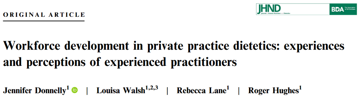 Caroline Tuck PhD, AdvAPD (@tuck_caroline) on Twitter photo 📢New paper from Jennifer Donnelly <a href="/Swinburne/">Swinburne University of Technology</a>. Private practice dietitians report inadequate preparation in business, entrepreneurial and counselling skills, and a lack of private practice placement experience. Highlights need for more strategic training doi.org/10.1111/jhn.13… 📢New paper from Jennifer Donnelly <a href="/Swinburne/">Swinburne University of Technology</a>. Private practice dietitians report inadequate preparation in business, entrepreneurial and counselling skills, and a lack of private practice placement experience. Highlights need for more strategic training doi.org/10.1111/jhn.13…