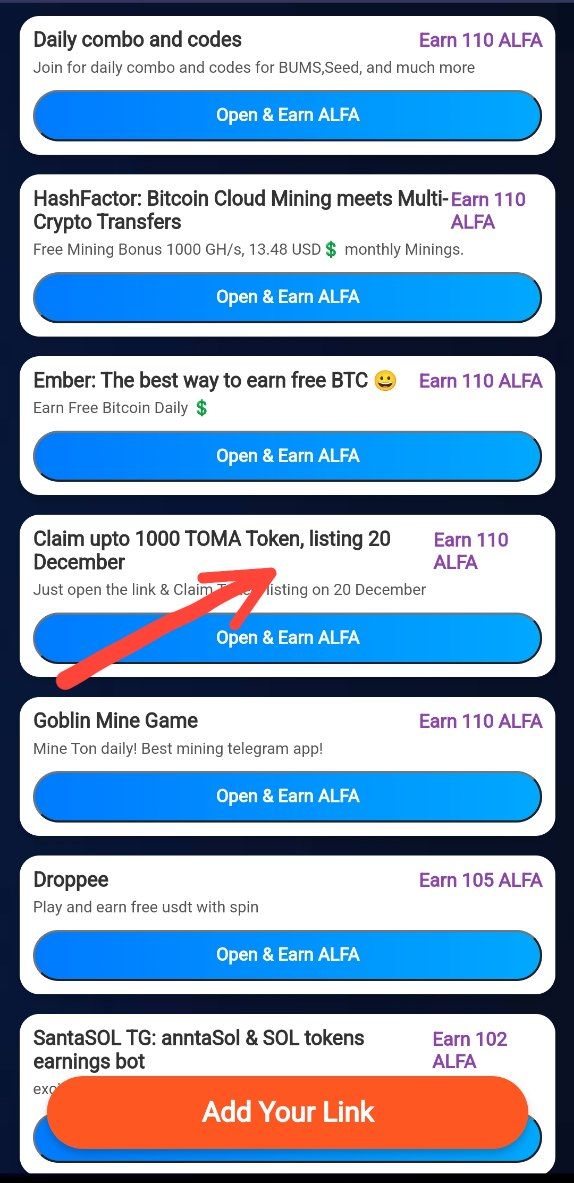 alfanetworkapp's tweet photo. Breaking - One of our User Posted Their Tomarket Invite link in ALFA NETWORK App #RefCenter & Earned 10,070 $TOMA by inviting 90 People 🤯
They Posted Their Link At Price of 110 $ALFA per Click for Total 4000 Clicks & they Earned 10,070 $TOMA in less than 900 Clicks
What Are You Waiting for ? Post Your Invite Links Now & Increase Your Earnings
Higher ALFA per Click = Your Link Will Be on Top of Other Links & You Get Higher Chances of Getting More Friends
Download ALFA NETWORK App Now
https://t.co/gOsReUQ9Yj
#AlfaNetwork