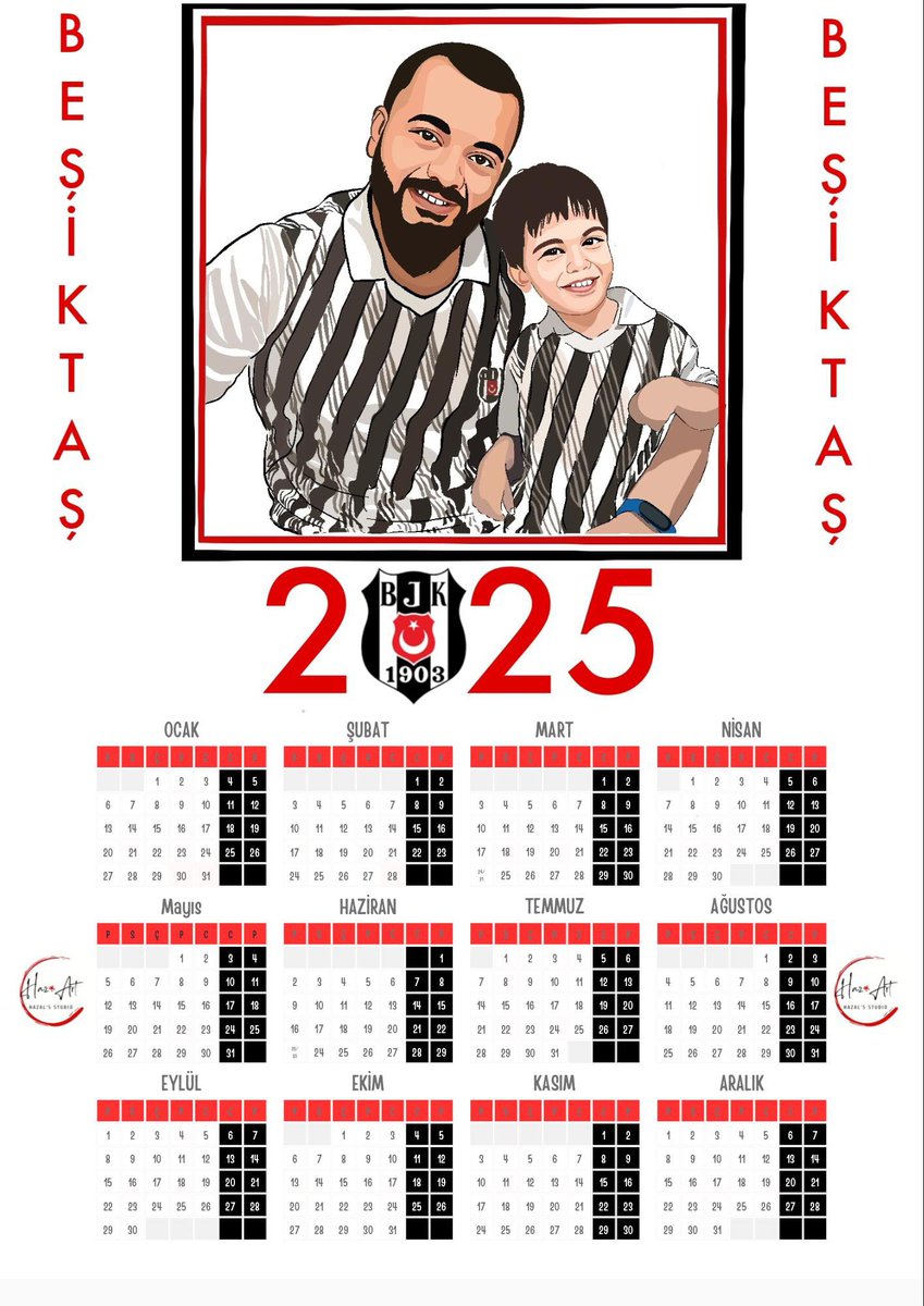 Kişiye özel yeni yıl takvimlerimizi gördünüz mü?
<a href="/Besiktas/">Beşiktaş JK</a> <a href="/BesiktaStadyumu/">Beşiktaş Stadyumu🏆🏆🏆</a> 

Sipariş için ⬇️ 

instagram.com/hazart_studio/…