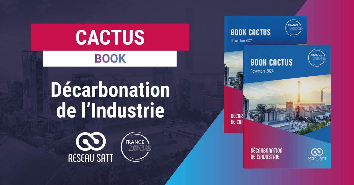 [BOOK 📕] #CACTUS 🌵

Découvrez le Consortium #CACTUS qui a pour enjeu de contribuer à la structuration de l’offre technologique en préparant les solutions de #décarbonation de l'industrie de demain.

Les 2 chefs de file : <a href="/cnrsinnovation/">CNRS Innovation</a> &amp; <a href="/Pulsalys/">PULSALYS</a> 

▶️ satt.fr/book-cactus/