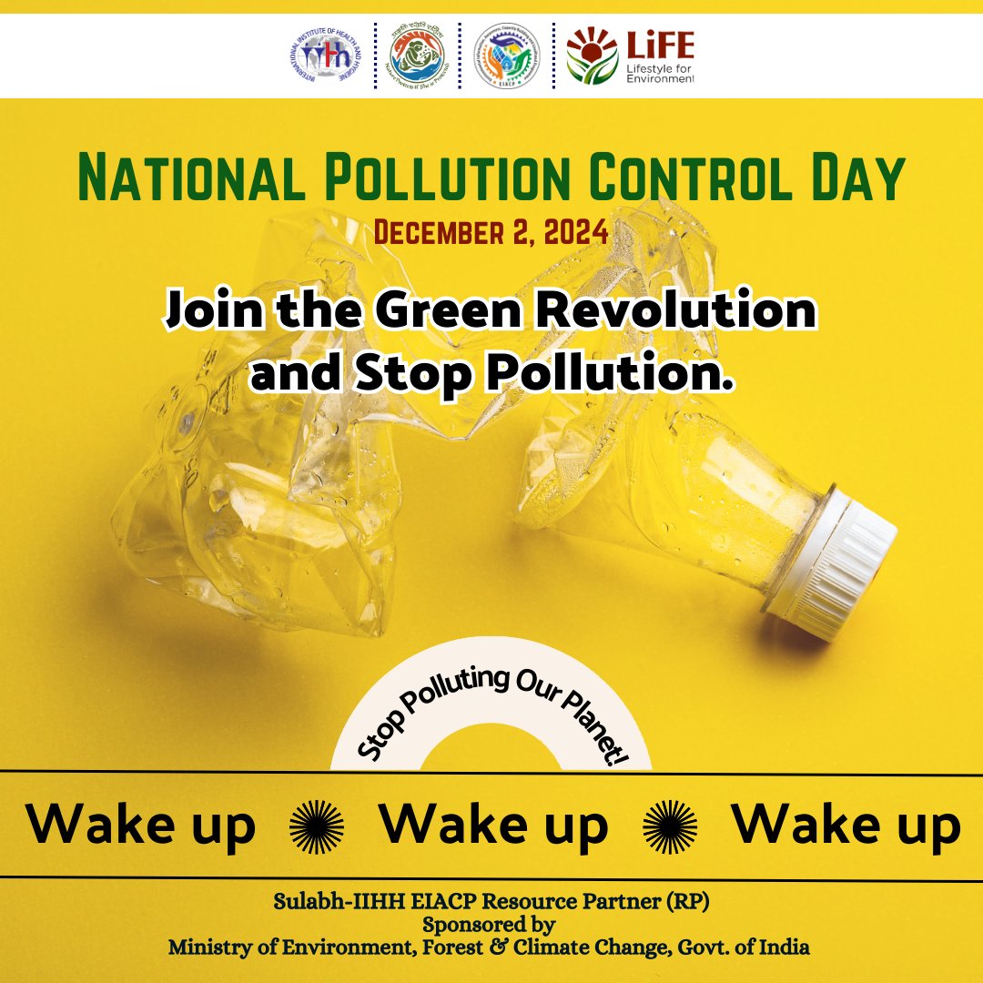 iihheiacp's tweet photo. On National Pollution Control Day, let's pledge to reduce pollution, protect our environment, and work towards a cleaner, healthier planet for future generations.
-----
#NationalPollutionControlDay #ReducePollution #CleanAirForAll #SaveTheEnvironment #GoGreenStayClean https://t.co/VGRCcfGIt1