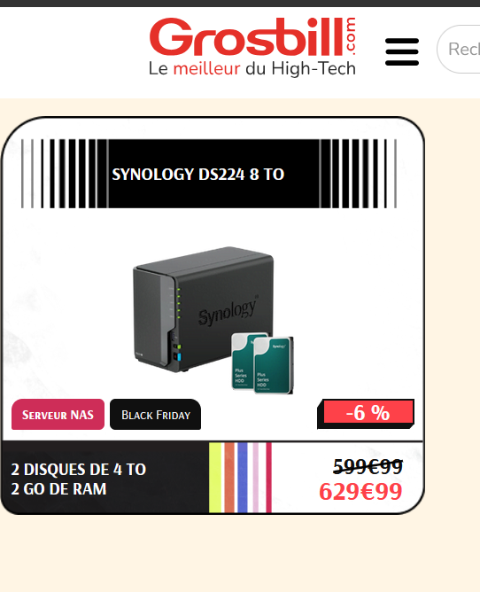 LeNonoletoto's tweet photo. @grosbill_com le seul site qui affiche des soldes plus chers que l'original 🤡🤡🤡🤡 #CyberMonday #arnaques #MauvaisJoueurs https://t.co/EYFAyAg2Sr