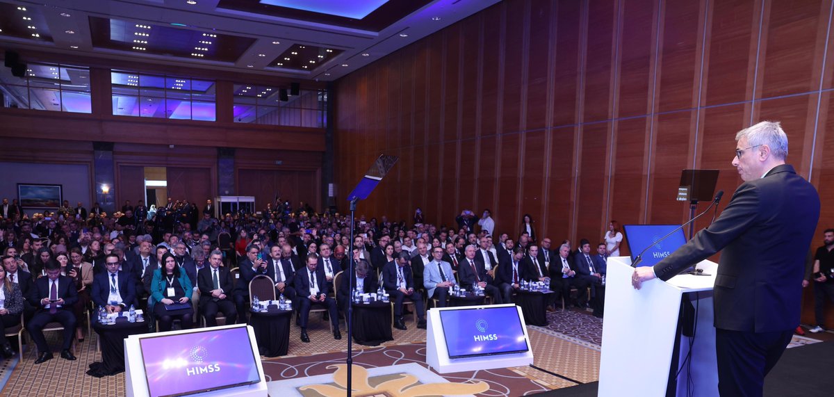 saglikbakanligi's tweet photo. “Yeni bir şey söyleyeceğim, yeni bir şey üreteceğim diyen arkadaşlarımızın arkasında duracağız.”

Sağlık Bakanımız Prof. Dr. Kemal Memişoğlu, HIMSS Eurasia 2024 Sağlık Bilişimi ve Teknolojileri Eğitimi, Konferansı ve Fuarı’nda açılış konuşması yaptı. https://t.co/ZReY5GYc4E