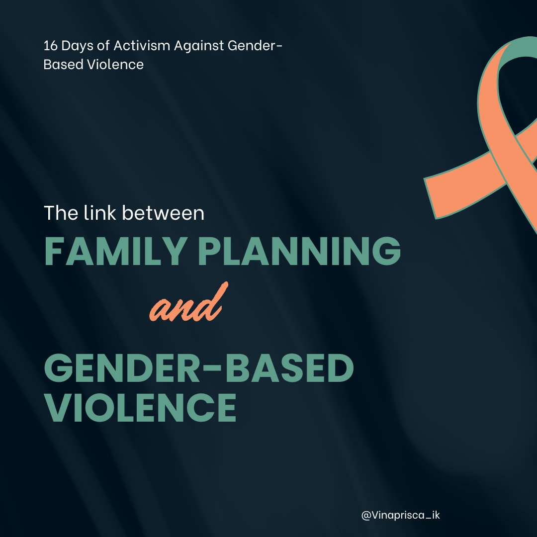 Vinaprisca_Ik's tweet photo. 1/8

The Link between Family Planning &amp; Gender-Based Violence.
#fpwithvina

It’s the #16DaysOfActivism Against Gender-Based Violence (GBV), and today we’re exploring how family planning and contraception empower women and help combat GBV. 

Let’s connect the dots! 🧡
#EndGBV https://t.co/073r8pxQgv