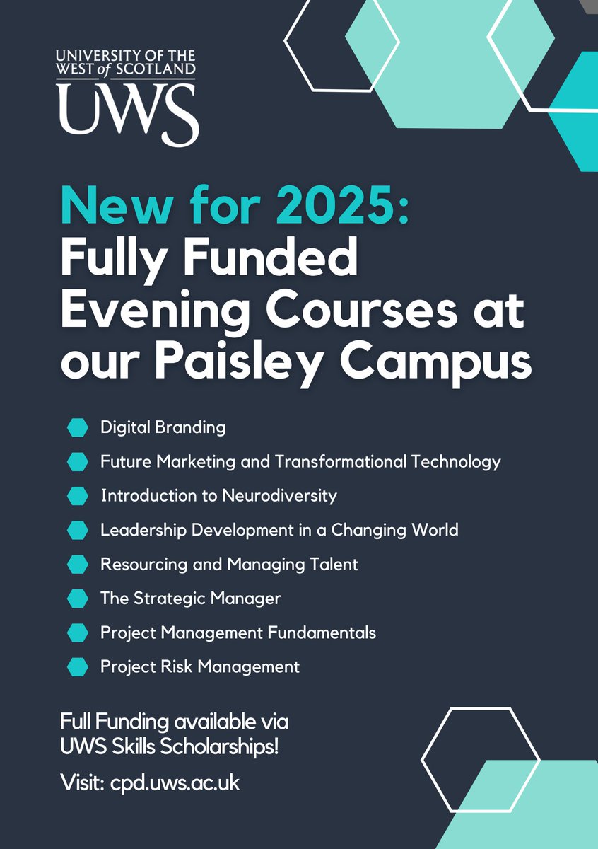 We're offering evening courses on a fully funded basis thanks to our unique Skills Scholarships! 🎓 

Applications are now open for courses commencing January 2025 : bit.ly/3OqIyDv 

#LifelongLearning #EveningCourses #CPD