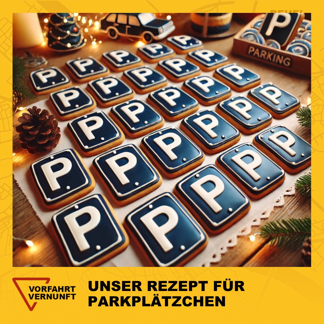 Wenn es nicht genügend Parkplätze in Bonn gibt, müssen wir uns wohl welche backen. 😄 🍪

Unser Rezept für "Park-Plätzchen"

Zutaten für ca. 40 Park-Plätzchen:
🅿️ 250 g Butter (damit es im Verkehr geschmeidig läuft)
🅿️ 150 g Puderzucker (gut für die Nerven)
🅿️ 1 Päckchen