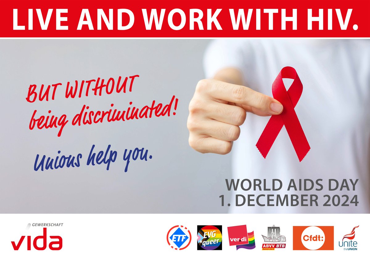 ETF_Europe's tweet photo. 🌍 39 million people live with #HIV worldwide, and 40+ million have lost their lives. Yet stigma, discrimination, and inequality persist.

👐Let's commit to raising awareness, ending stigma, and supporting efforts to stop new transmissions. Together, we can create a future without HIV.
#WorldAIDSDay