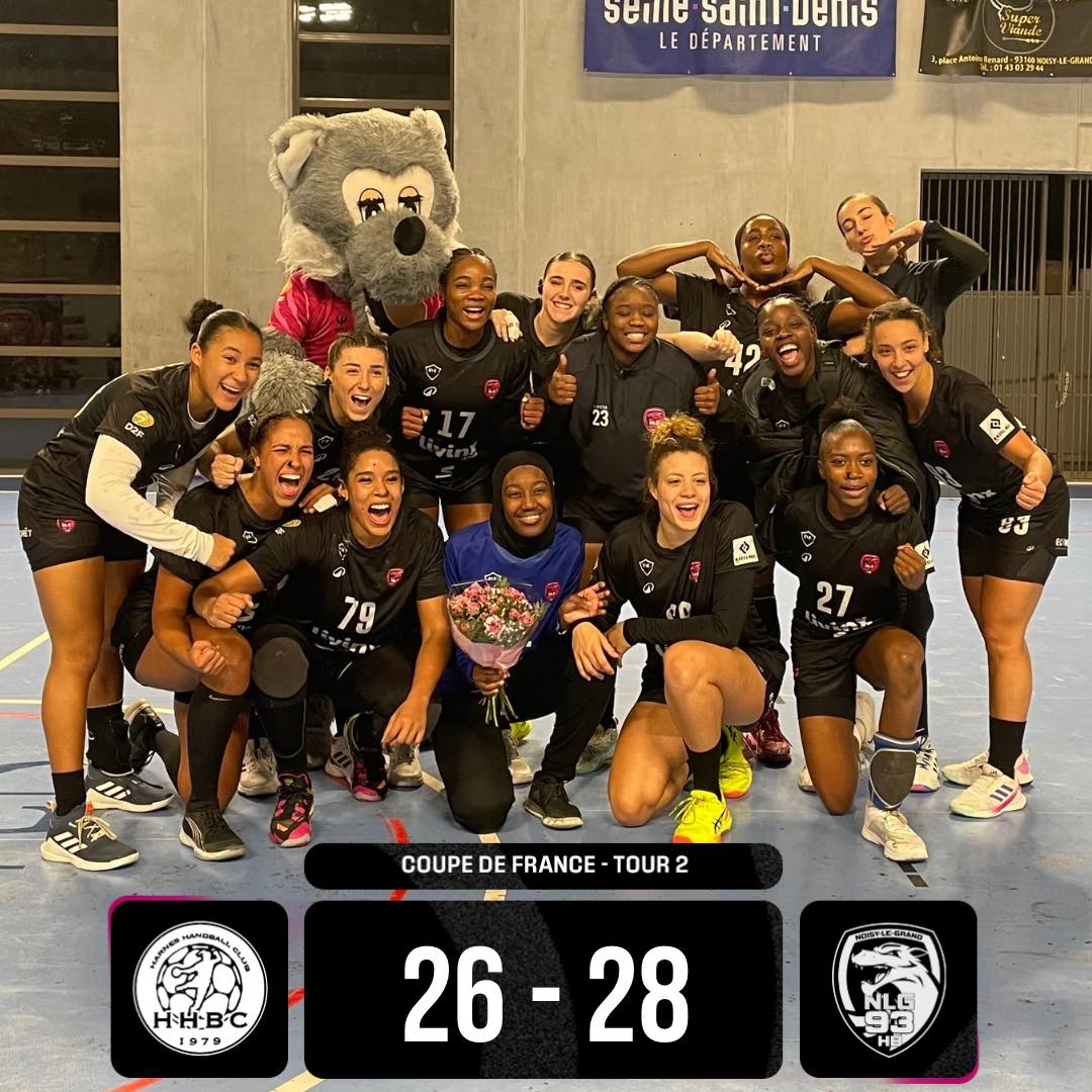 𝗗𝗶𝗿𝗲𝗰𝘁𝗶𝗼𝗻 𝗹𝗲 𝟯𝗲̀𝗺𝗲 𝘁𝗼𝘂𝗿 ✅

Grâce à une victoire 28 à 26 face à Harnes, nos louves accèdent au 3ème tour de coupe de France fédérale.

Bravo aux fille et rendez-vous au 3ème tour 🔜

💜🖤