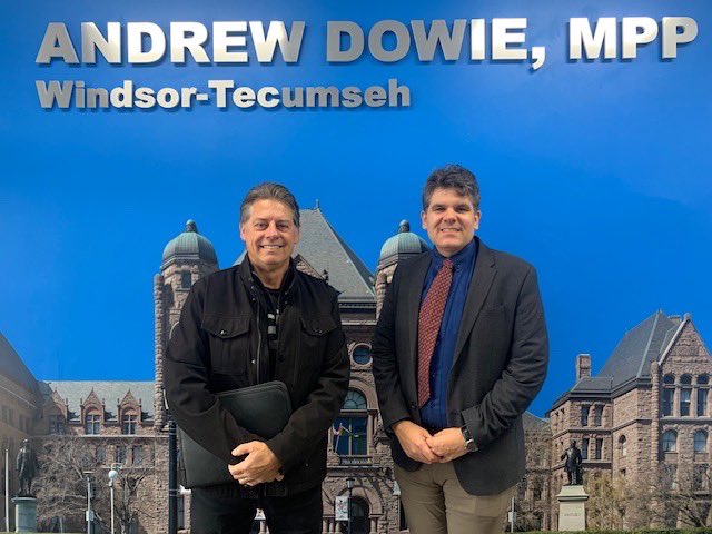 Thank you to MPP @andrewdowie for meeting with WECAR™ Past-President Daniel Hofgartner to discuss key REALTOR® issues. 

MPP Dowie is a strong champion of more attainable housing in Windsor and great friend to local REALTORS®.
