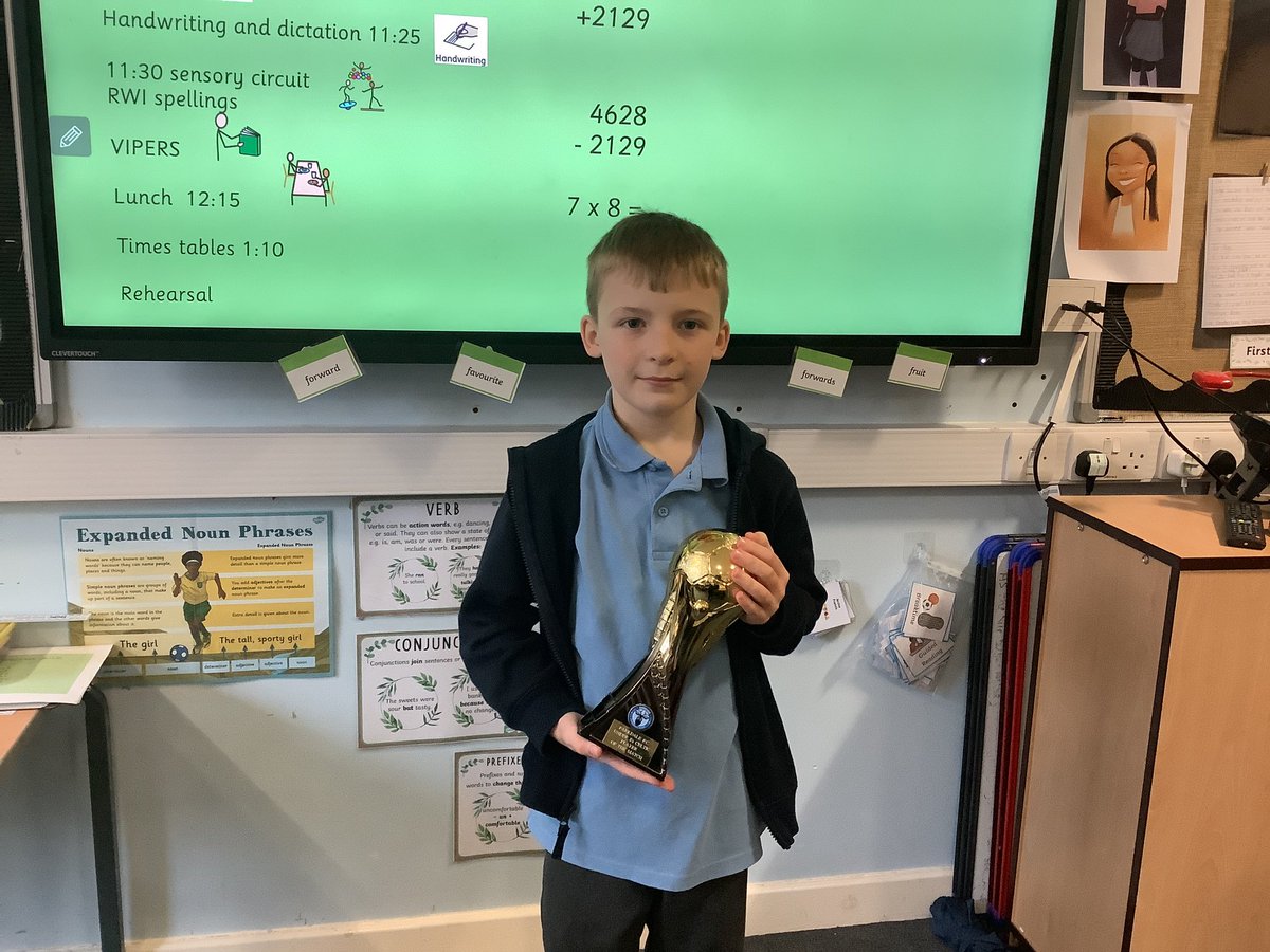 MrsVM_Thatto's tweet photo. Congratulations on achieving  Player Of The Match in your game at the weekend. ⚽️🌟 https://t.co/y2tEtiJ30m
