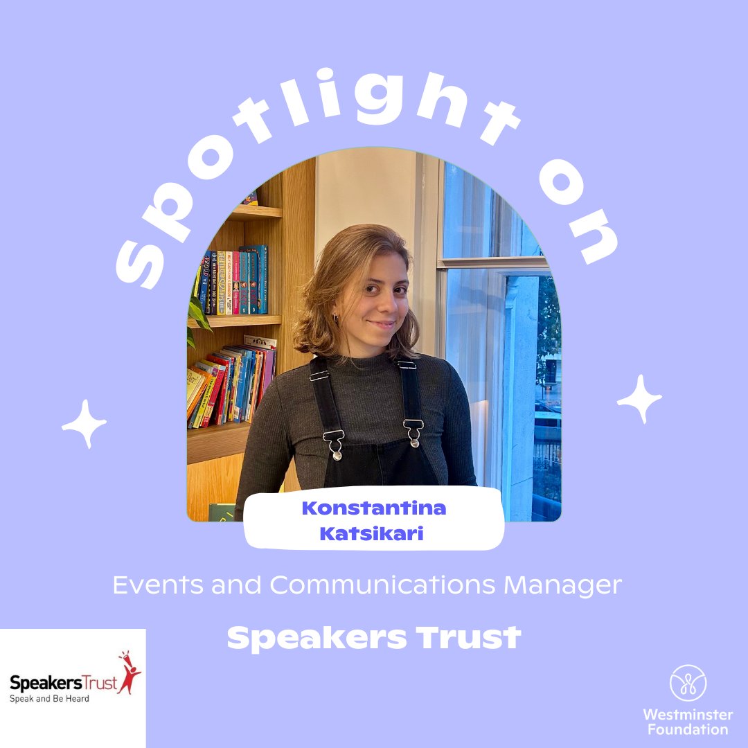 WestminsterFdn's tweet photo. 🔦Spotlight on: Konstantina Katsikari, Events and Communications Manager, @SpeakersTrust

Read our Q&amp;A with Konstantina as we discuss her journey to the charity, and the ‘My Maiden speech’ programme which provides young people with the opportunity to speak at the House of Lords. https://t.co/Pl0wvOFKrE