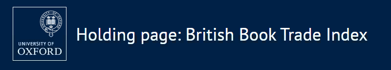 The BRITISH BOOK TRADE INDEX is no more. “This resource is no longer available … website was withdrawn: 29 November 2024”.  A total failure of stewardship by <a href="/bodleianlibs/">Bodleian Libraries</a> @bodleiancsb.  Please note <a href="/LondonRareBooks/">LRBS</a> <a href="/ABARareBooks/">Antiquarian Booksellers' Association</a> <a href="/rarebookschool/">Rare Book School</a> <a href="/SHARPorg/">SHARP (@sharporg@hcommons.social)</a> <a href="/BibSoc/">The Bibliographical Society</a> <a href="/CILIPRareBooks/">CILIP Rare Books and Special Collections Group</a>
