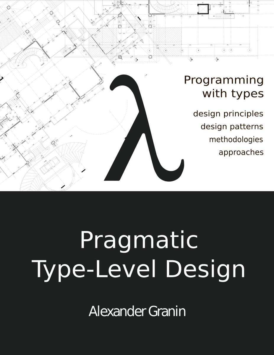 graninas's tweet image. Hi all, it’s time to officially announce my new book:
Pragmatic Type-Level Design
Yay! 😀😀😀😄😊😊😊
🗜️ It is about practical, approachable, useful type-level programming with concrete ideas applicable across various languages: C++, Rust, Scala, OCaml, Haskell, F#.
👩…