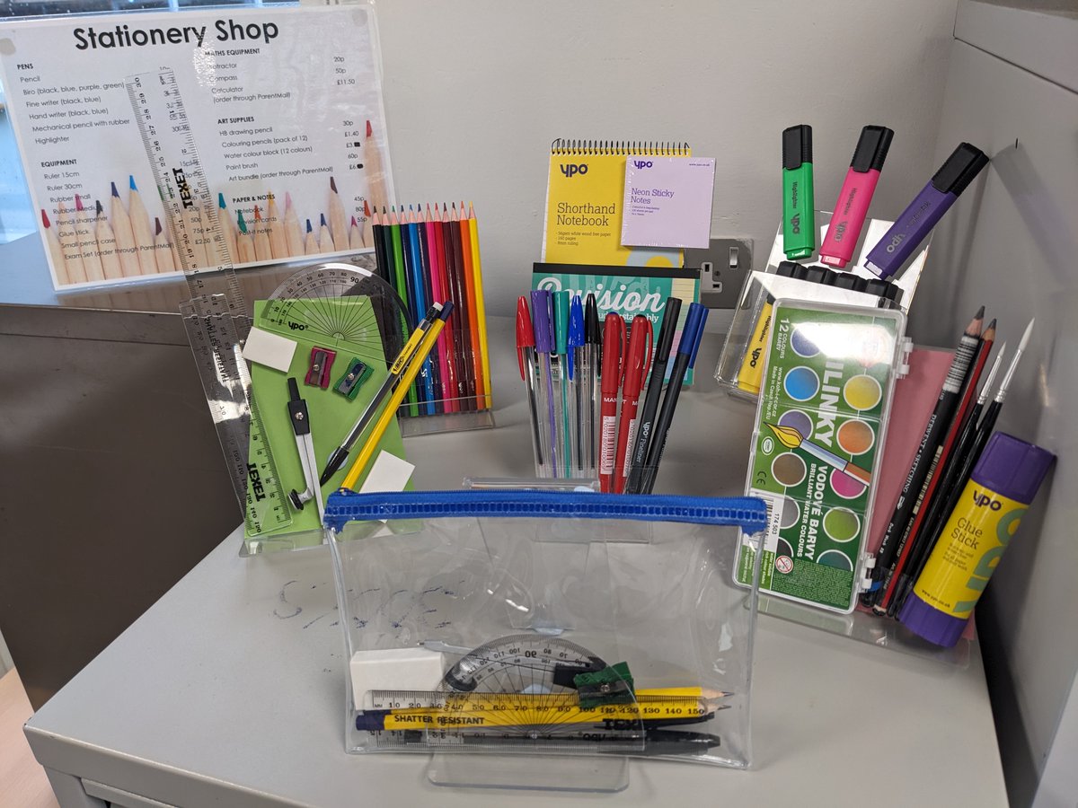 RHS Library (@rhslibrary1) on Twitter photo The Stationery Shop in the school library is now fully stocked! Come and get all your equipment, exam sets and art supplies. ✏️✏️🎨🖌️🖌️
<a href="/RastrickHigh/">Rastrick High School</a> The Stationery Shop in the school library is now fully stocked! Come and get all your equipment, exam sets and art supplies. ✏️✏️🎨🖌️🖌️
<a href="/RastrickHigh/">Rastrick High School</a>
