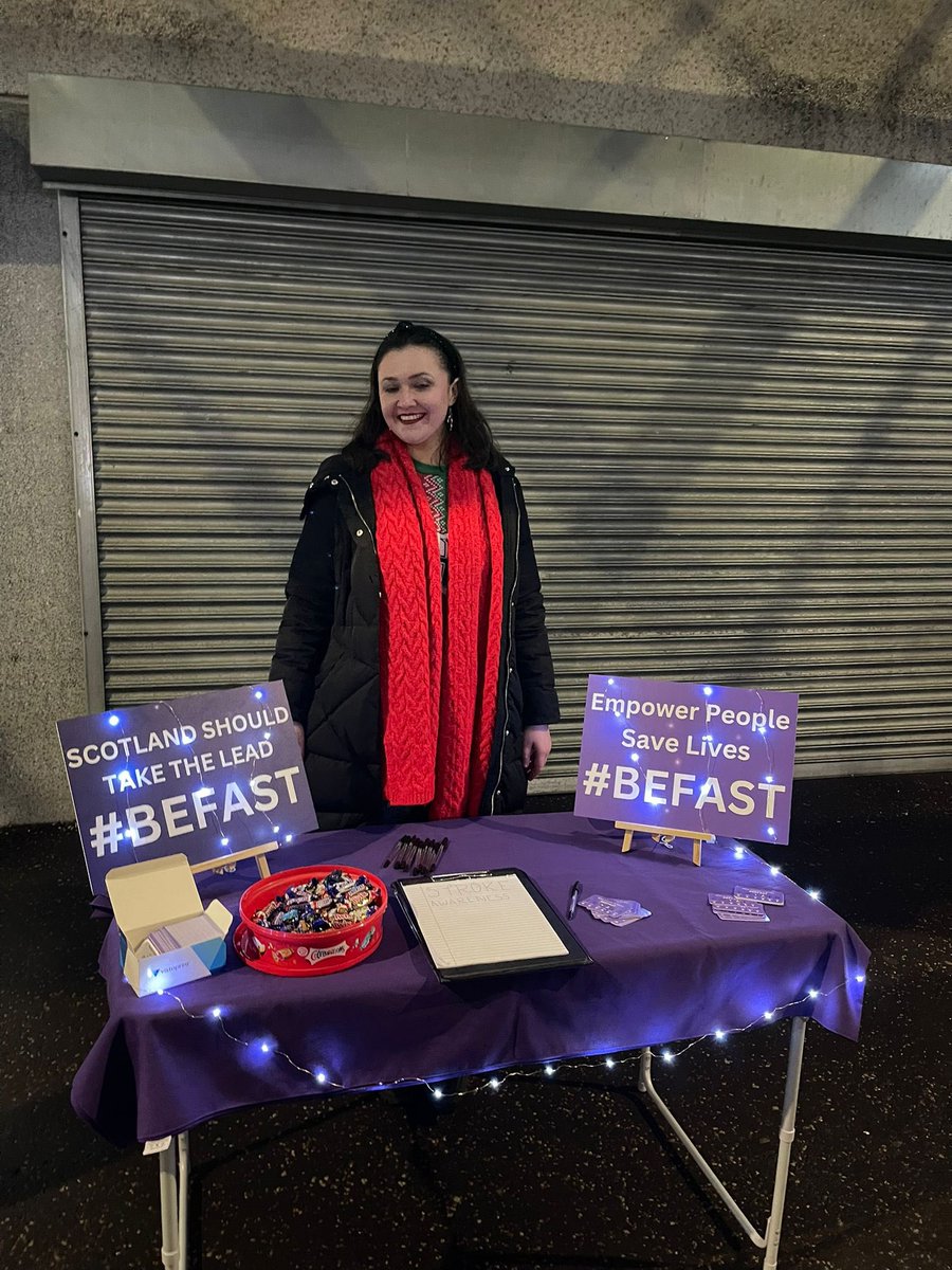 BE FAST - Increasing Stroke Awareness in Scotland (@befast_stroke) on Twitter photo Large support for #BEFAST at Light Up Tullibody! 
Everyone we spoke to agreed that updating FAST to BE FAST just makes sense! Large support for #BEFAST at Light Up Tullibody! 
Everyone we spoke to agreed that updating FAST to BE FAST just makes sense!