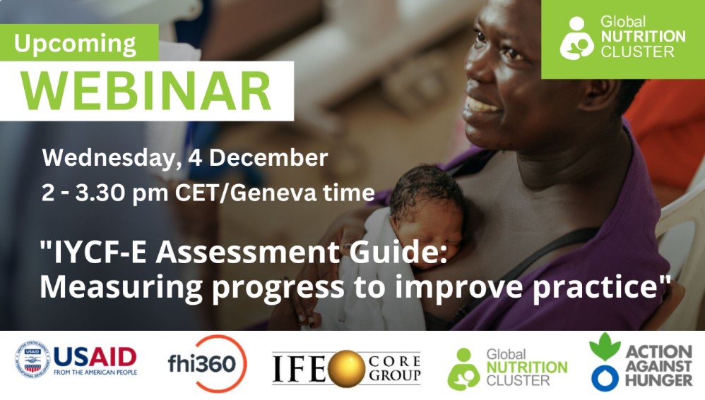 IFE Core Group (@ifecoregroup) on Twitter photo There's still time to sign up for our next webinar with the IFE Core Group, <a href="/GNCGENEVA/">Global Nutrition Cluster</a>, <a href="/fhi360/">FHI 360</a> and <a href="/acfusa/">Action Against Hunger US</a>!
Learn more, register your spot here 👉 buff.ly/49kXOvs There's still time to sign up for our next webinar with the IFE Core Group, <a href="/GNCGENEVA/">Global Nutrition Cluster</a>, <a href="/fhi360/">FHI 360</a> and <a href="/acfusa/">Action Against Hunger US</a>!
Learn more, register your spot here 👉 buff.ly/49kXOvs