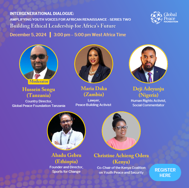 globalpeacetz's tweet photo. Our world is changing rapidly, and Africa is no exception. As African youth, we need leaders who understand our unique challenges and aspirations.

🎙️Join us this Thursday at 5:00 PM - 6:00 PM (EAT) to discuss the kind of leadership we need.

🔗Register👉 https://t.co/ACuoVyGRw4 https://t.co/qMqDvI6Nw5