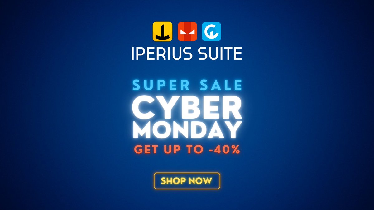 IperiusBackup's tweet photo. 🔥 Cyber Monday Deals Are Here! 

Save BIG on Iperius products:
🎁 40% OFF Iperius Backup + Premium Support
🎁 30% OFF Iperius Remote Small + Full Rebranding
🎁 35% OFF 10 Iperius Backup Licenses + Iperius Console

#CyberMonday #DataProtection #ITManagement #BackupSolutions https://t.co/T3GwApUdwN