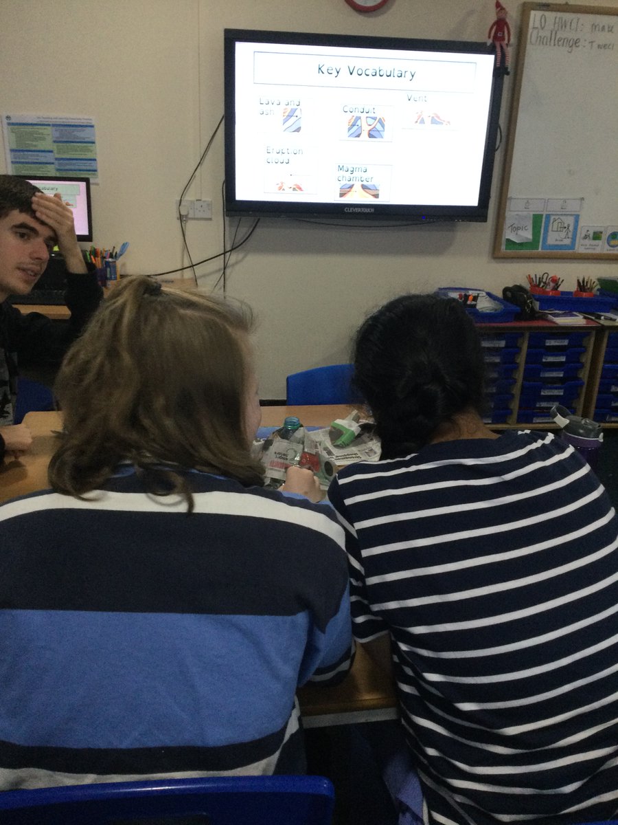 We are busy making our volcano models in our Topic lesson for this half term. Class 11 are also learning key vocabulary 😎🌋 <a href="/StJohnVianneySc/">St John Vianney School</a>
