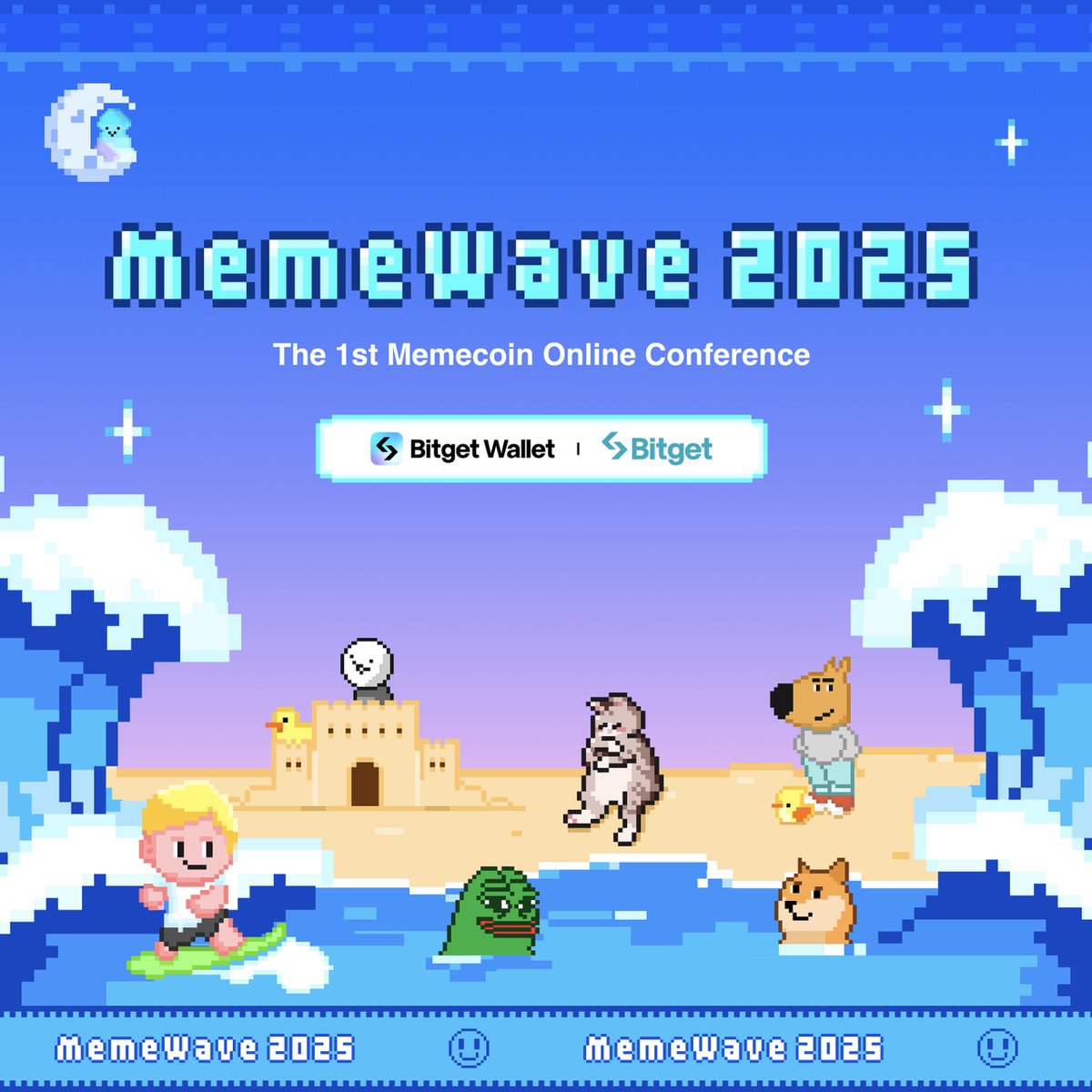The #Memecoin wave is here 🌊

Get ready to ride the #MemeWave 2025—the first-ever Memecoin Online Conference, co-hosted by #BitgetWallet and <a href="/bitgetglobal/">Bitget</a> 🏄

web3.bitget.com/MemeWave2025/

Which meme 🌊 do you think will send us on a voyage to uncover the #NextBigMeme? 👀