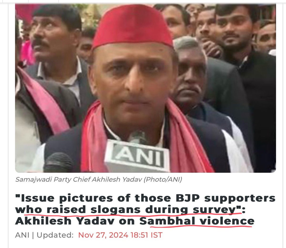 swati_gs's tweet photo. The whitewashing has begun. Facts of the recent violence in #Sambhal and the violent history of its majority community are being sanitized before our eyes

This is how:

On 24 Nov, heavy stone-pelting on security forces occurred during a court-ordered survey of the disputed property

Wikipedia now claims Jai Shri Ram slogans were made to “irritate Muslims” and they “provoked” clashes

Politicians from SP, Congress, and their allied media are actively pushing this false narrative