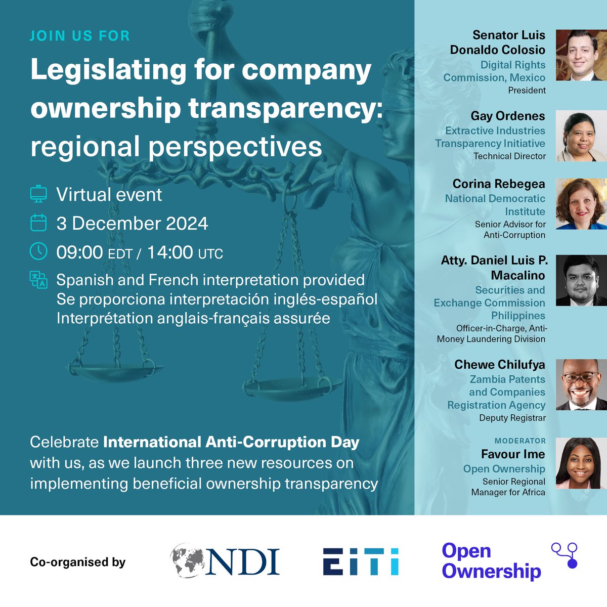 📣 Happening tomorrow! 👇

Hear from EITI's Technical Director <a href="/Gay_Ordenes/">Gay Alessandra</a> &amp; other experts from across the world on legislating for #beneficialownership transparency at our event w/ <a href="/OpenOwnership/">Open Ownership</a> &amp; <a href="/NDI/">National Democratic Institute</a>.

🌐 FR &amp; ES interpretation

Register here: bit.ly/4fmgPjg #IACD