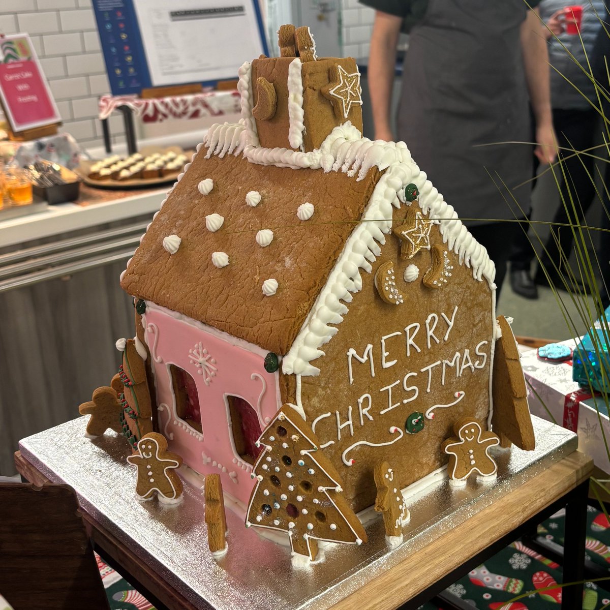 ☃️It's beginning to look a lot like Christmas in our dining hall! Thank you to Helen for making this amazing gingerbread house, it's a work of art! 🏠❄️