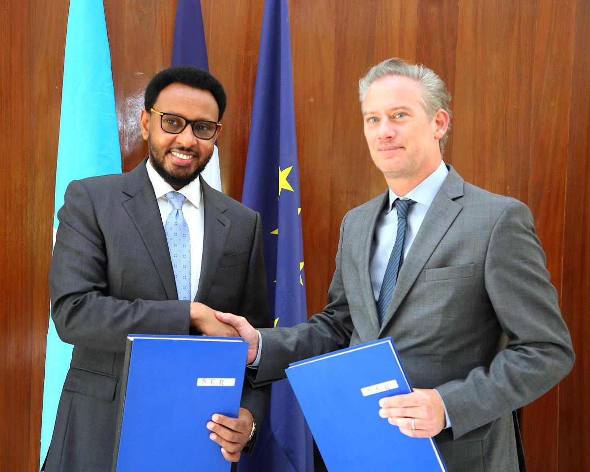BihiEgeh's tweet photo. Today, we finalised the debt relief process with the Government of France totalling $ 145.6 million. I signed this historic agreement with @FranceinSomalia's @arnaud_suquet this morning. This is follows #Somalia's  successful completion of the HIPC process in 2023 and the Paris Club agreement in 2024. We are grateful to the government and people of France for their unwavering support.