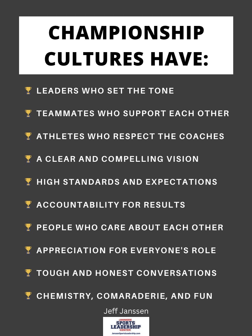 CHAMPIONSHIP CULTURES HAVE: