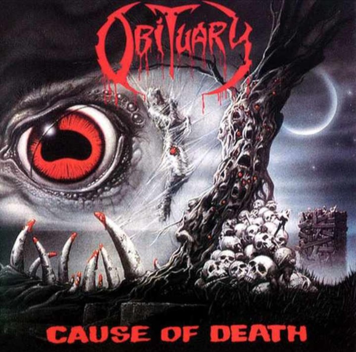 CAUSE OF DEATH💀
The 2nd studio album of American Death Metal band,
OBITUARY💀

Type: Full-length
Release date: September 19th, 1990
Catalog ID: RO 9370-1
Label: Roadracer Records
Format: 12" vinyl (33⅓ RPM)