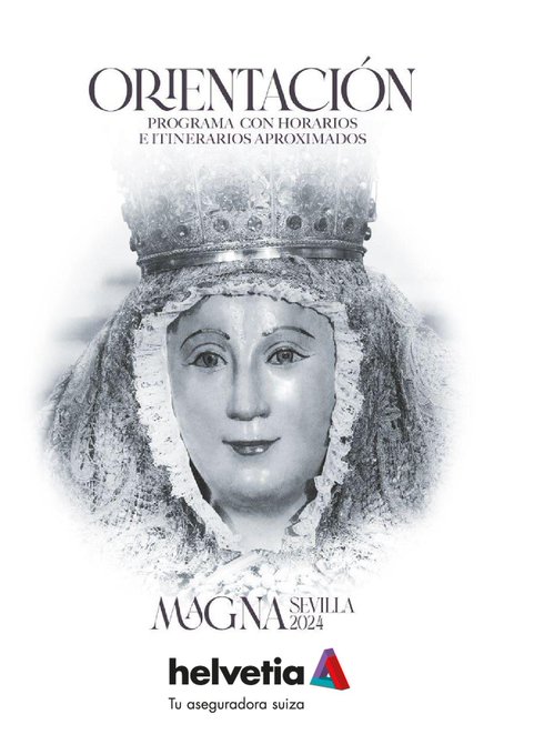 Descargar o Consultar Programa de Mano «Orientación 2024» con Horarios e Itinerarios de la Procesión Magna de Sevilla 2024