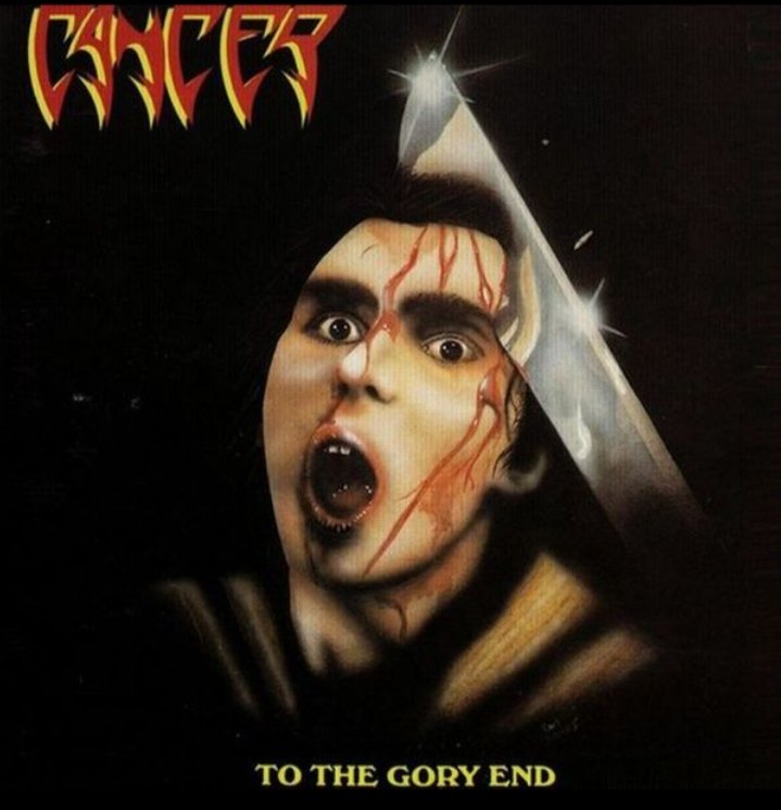 CANCER's Debut Full-length Album 💀

Album: To the Gory End
Type: Full-length
Release date: 1990
Catalog ID: SOL 22
Label: Vinyl Solution
Format: 12" vinyl (33⅓ RPM)

Lineup:
John Walker Vocals, Guitars
Ian Buchanan Bass
Carl Stokes Drums

#cancer
#Theblacklegion