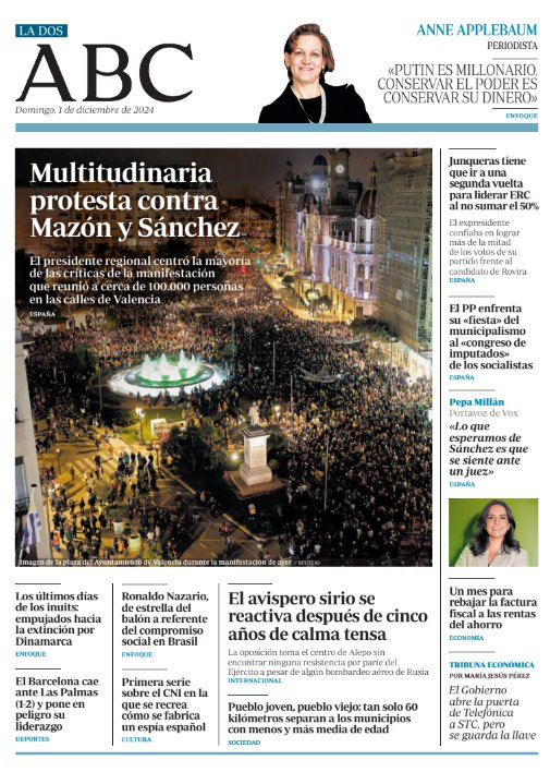 La cabecera de la manifestación vs la cabecera del ABC.
¿Se entiende o os hago un croquis?