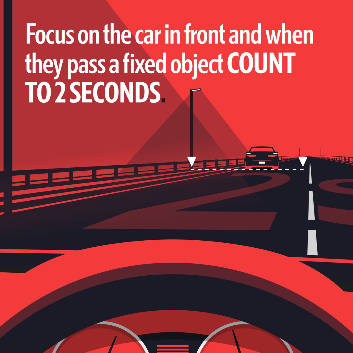 VisionZeroSW's tweet image. 🚗🚦 Road Safety 101: The 2-Second Rule 📏❗

Slower reaction times are a must to navigate slippery roads.
🛑✋ 🌧️
Stay safe out there, and remember: A little extra space goes a long way! 🛣️✨
#2SecondRule #DriveSmart #StaySafeOnTheRoads 🚫🌨️