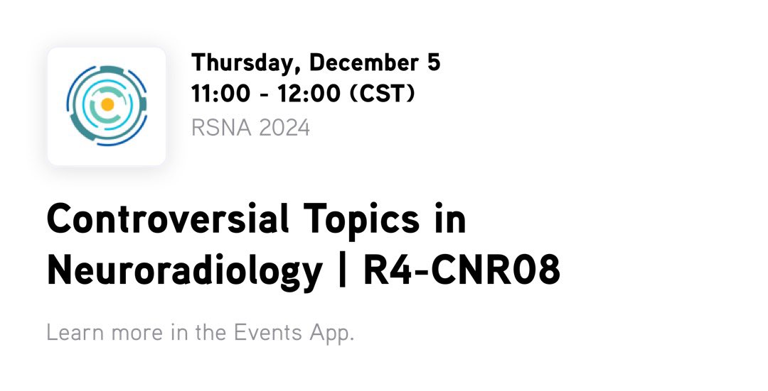 Off to Chicago for #RSNA24 <a href="/RSNA/">RSNA</a> - can’t wait to see everyone! Looking forward to talking about #brain #PET for #Alzheimer disease later today, and #braintumors the rest of the week… Schedule below (yes, a little crazy this year!)
<a href="/WCMRadiology/">Weill Cornell Medicine Radiology</a>