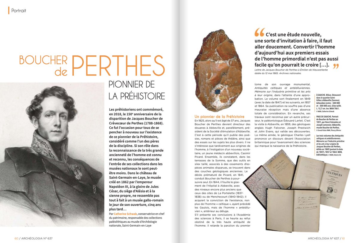 PORTRAIT Jacques Boucher de Perthes, pionnier de la Préhistoire

À lire dans📚 Archéologia n°637
 👉 bit.ly/Archeologia-637