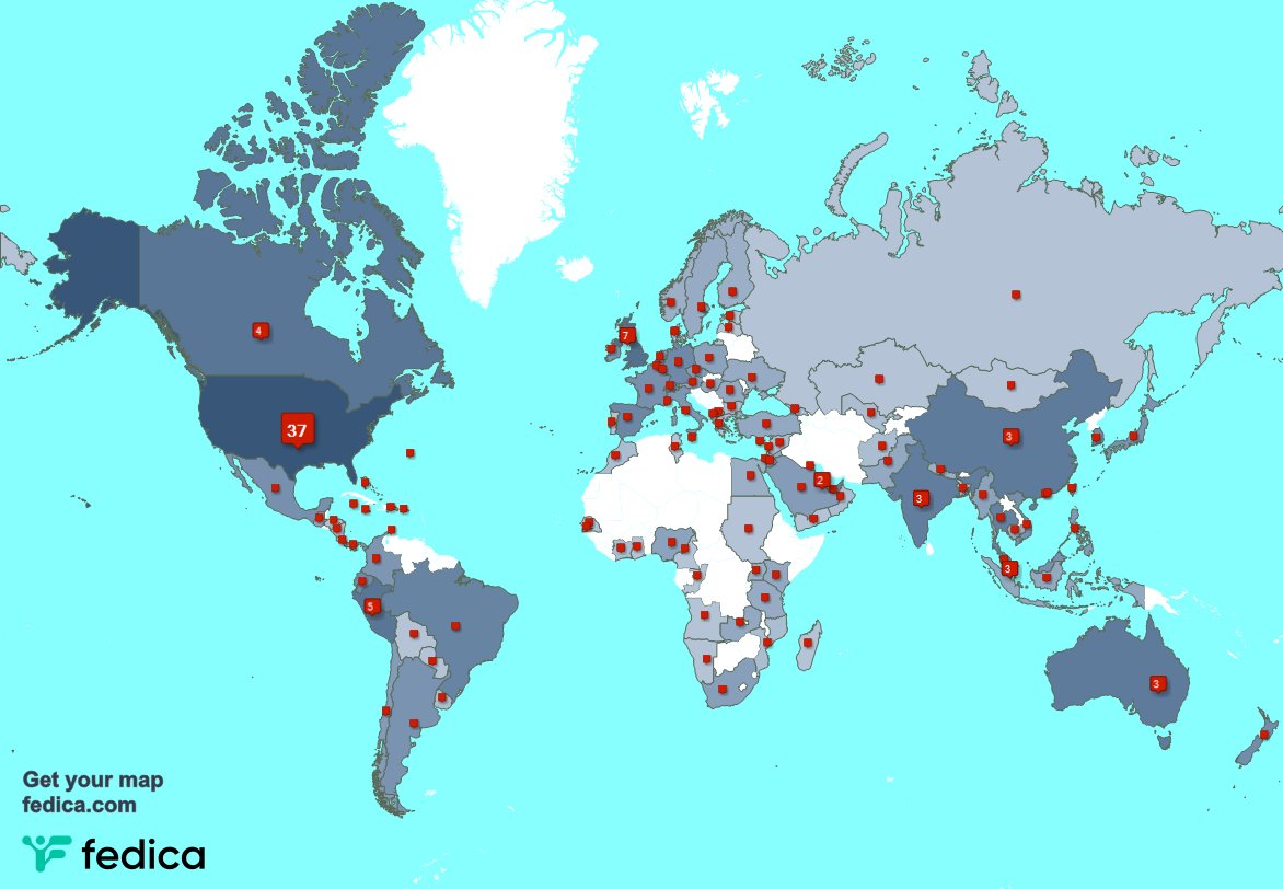 I have 3 new followers from Canada, and more last week. See fedica.com/!iLearnDSilva