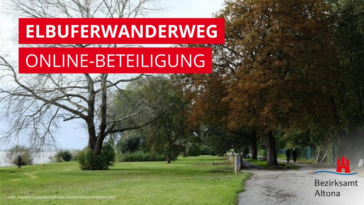 Macht mit! Alle Interessierten sind eingeladen, sich an der Entwicklung des Elbuferwanderwegs zu beteiligen. Vom 5.12.24-4.1.25 habt ihr die Gelegenheit, online eure Vorschläge und Anregungen einzubringen und aktiv an der Gestaltung mitzuwirken. ℹ️➡️ hamburg.de/politik-und-ve…
