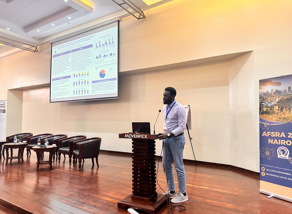 AFSRA10's tweet photo. 👏 Congratulations to our first-place abstract winner!
@oowambo with outstanding presentation showcasing exceptional research done in East Africa. 🌟#AFSRA24 https://t.co/WmNbwnNUxE