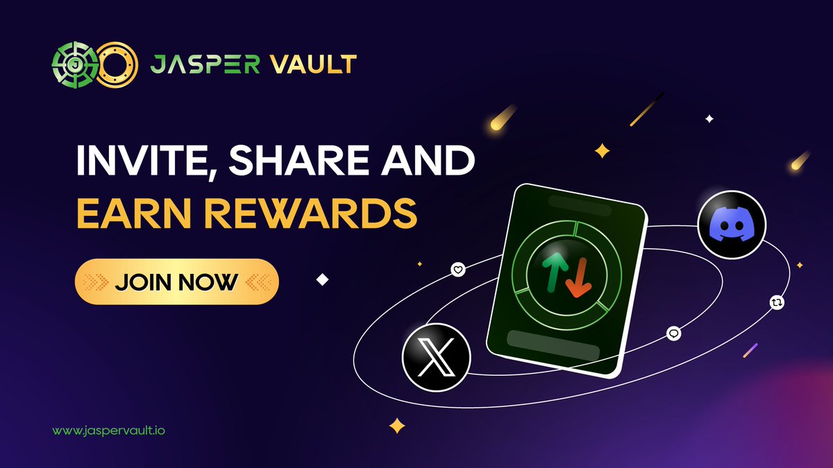 jaspervault's tweet photo. New and Exciting Daily Rewards Up for Grabs! 🚀

We’re excited to continue bringing more rewards to the Jasper Vault community! ❤️

To celebrate, we’ve launched three exciting community events 🎉:
1️⃣ Discord Trading Showcase Event
2️⃣ Twitter Trading Showcase Event
3️⃣ Discord Invitation Contest

📄 Check the rules and details here:
EN: https://t.co/L2jTw6etb7 
CN: https://t.co/mt4yI68mKS

Note: Rewards will be distributed as JasperVault Infinity Stones 🌟

Don’t miss out—join now and start winning big! 🎁