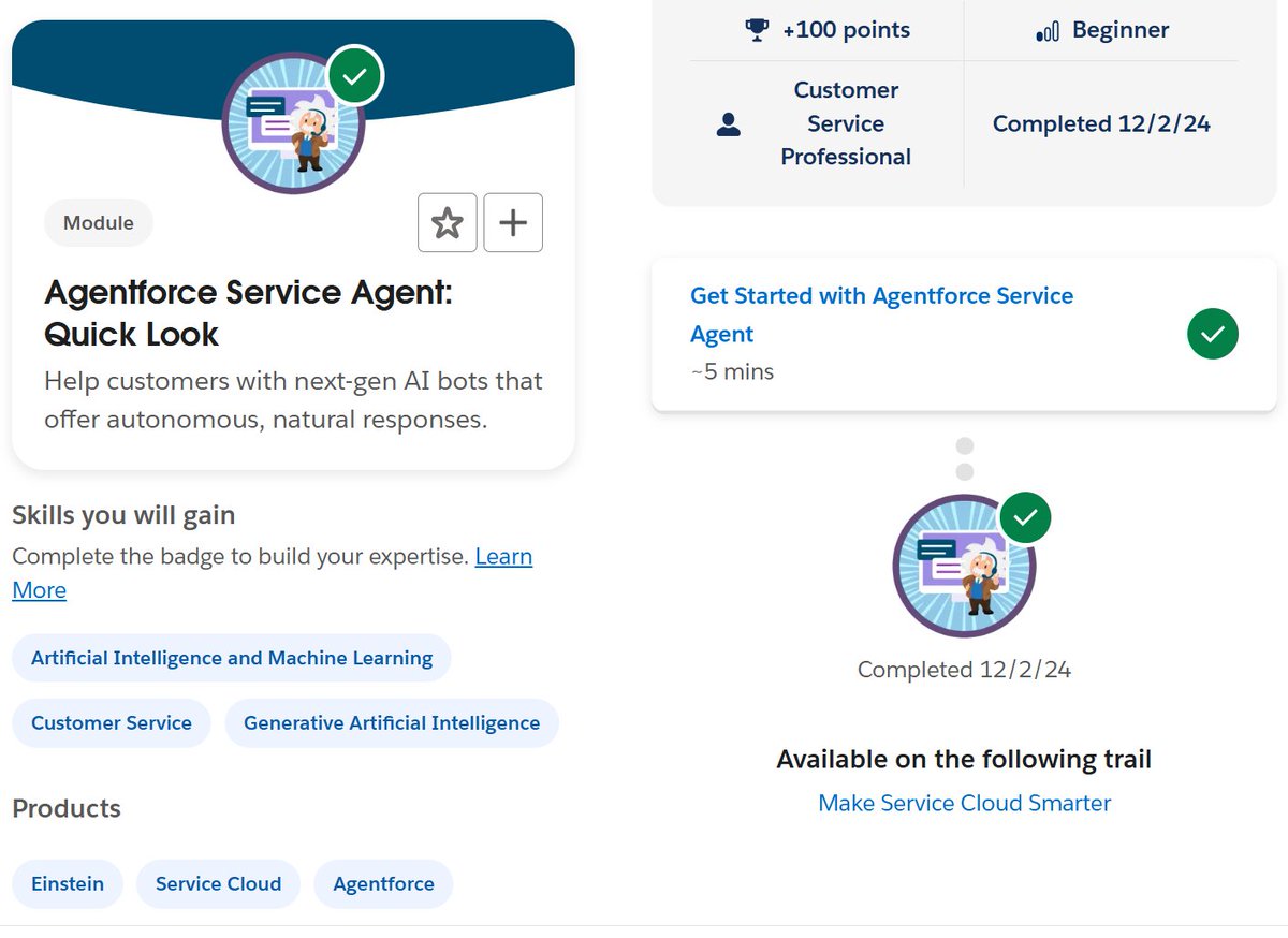 Agentforce Service Agent Quick Look || Trailhead
youtu.be/afpMnLUBuiw