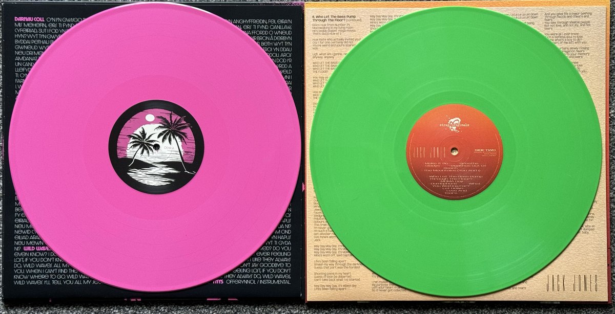 I'm going early with my album of the year. I couldn't separate the two so thanks to <a href="/YnysMusic/">Ynys</a> for Dosbarth Nos, and to <a href="/jackjonesinit/">jack jones</a> for soundtracking 2024, and for more than satisfying my desire for a colour vinyl. Diolch yn fawr.